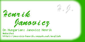 henrik janovicz business card